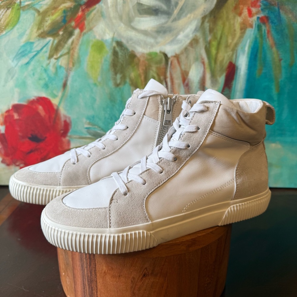 VINCE Kiles Leather & Suede High Top Sneaker Women’s Sz 9.5